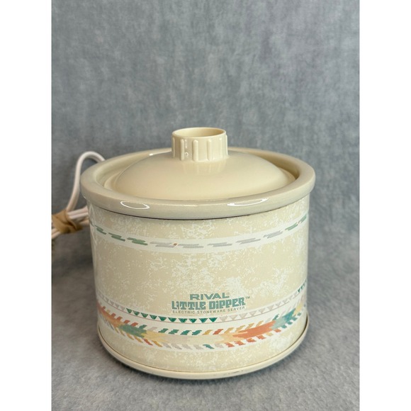 Rival Other - Rival Little‎ Dipper Electric Stoneware Server Southwestern Pattern Cream 16oz